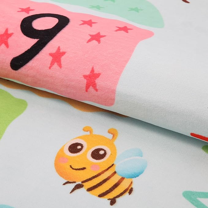 Cute Educational ABC Alphabets Hopscotch Rugs for Kids Room Playroom Bedroom, Chic Soft Hop & Count Numbers Learning Rug for Classroom, Washable Toddler Baby Nursery Carpet Rug 63"x31.5" Blue