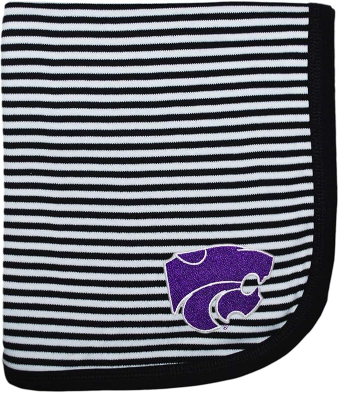 Creative Knitwear Kansas State Wildcat Striped Baby and Toddler Blanket