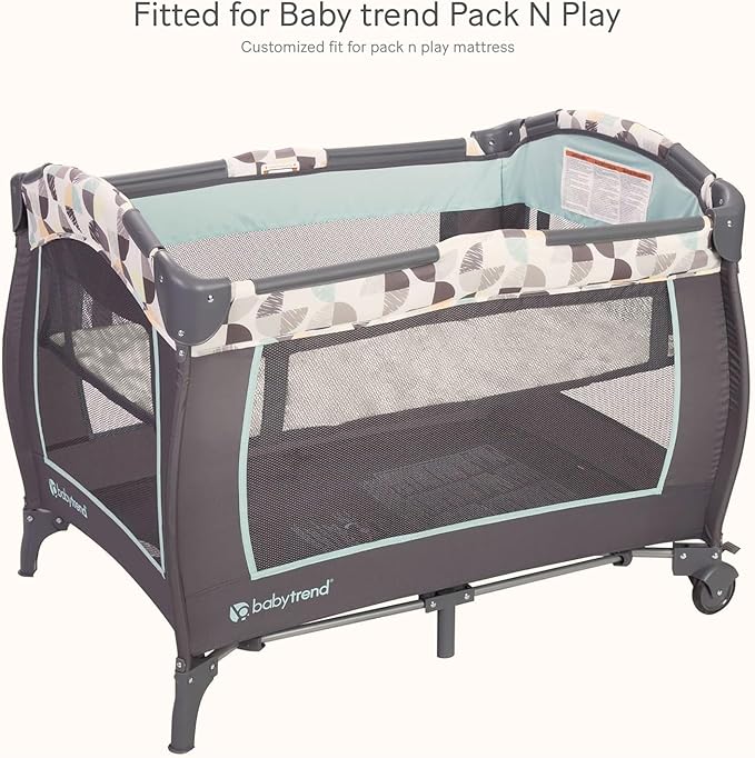 lulumoon Pack and Play Sheets Muslin: Cotton Fitted Sheets for Baby Trend Pack N Play - Soft Playard Sheets for Boys and Girls 2Pack