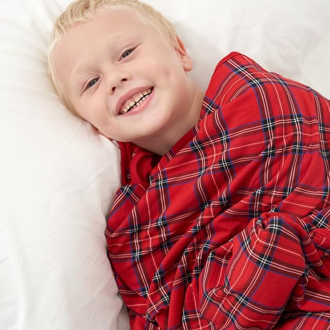 Little Sleepies Christmas Blanket, Soft Viscose from Bamboo Christmas Throw Blanket for Baby Boys & Girls, Lightweight, 50" x 50", Large (Holiday Plaid)