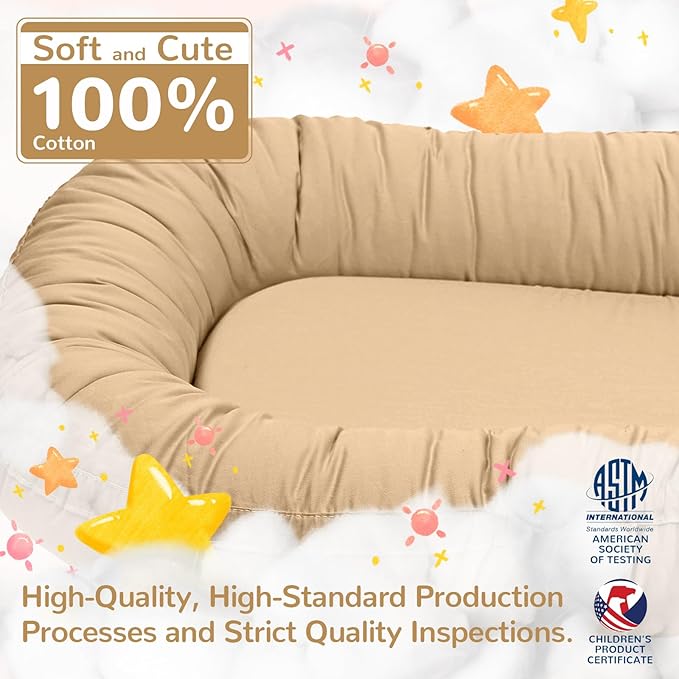 Baby Lounger, Infant Lounger for Newborn,Portable Baby Nest Cover Breathable & Soft, Newborn Essentials