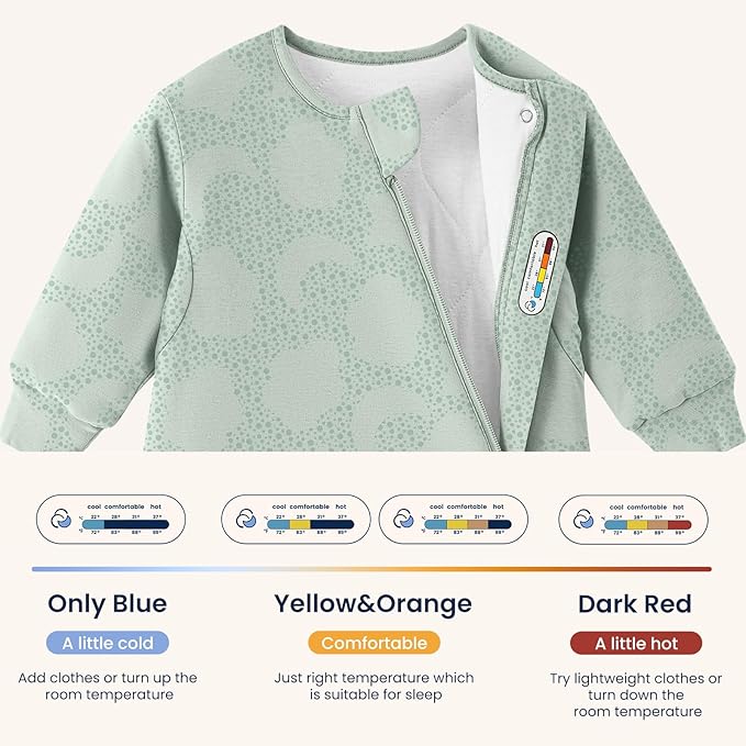 kaiya baby Unisex Sleeping Bag for Babies and Toddlers 2.5 Tog Sleep Sack, Long Sleeve Sleep Sack, Wearable Blanket Baby