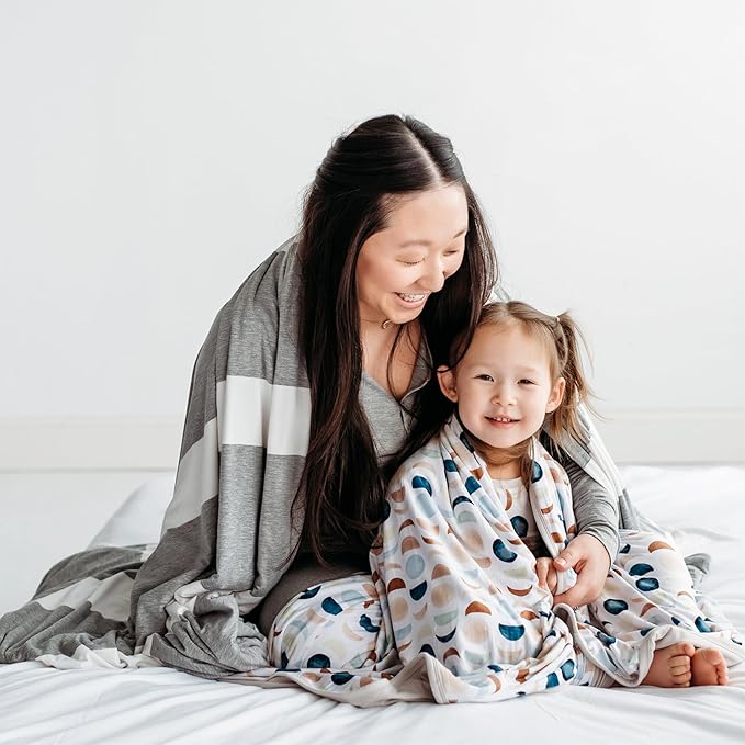Little Sleepies Cloud Blanket, Soft Viscose from Bamboo Toddler & Baby Blanket for Boys & Girls, Lightweight, Perfect for Hot Sleepers, 65" x 85", Oversized (Heather Gray)
