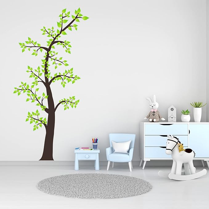 Green Tree Wall Decals - Family Tree Wall Stickers - Bedroom Living Room Sofa TV Background Home Wall Decor