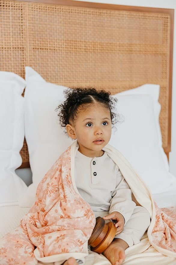 Copper Pearl Three-Layer Quilt: Soft Quilts for Boys & Girls | Breathable, Cozy Toddler Blanket | Newborn Quilt | 46x46 Premium Polyester/Rayon | Penny