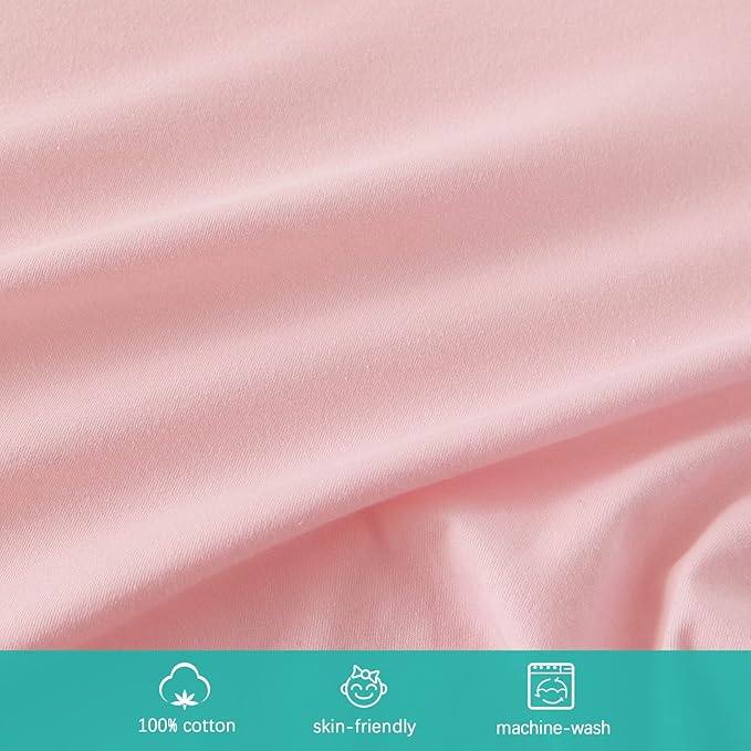 Bassinet Sheets Fit for Graco Sense2Snooze Bassinet and SNOO Smart Sleeper Baby Bassinet,100% Cotton, 2 Pack, Ultra Soft Bassinet Sheet, Pink and Violet