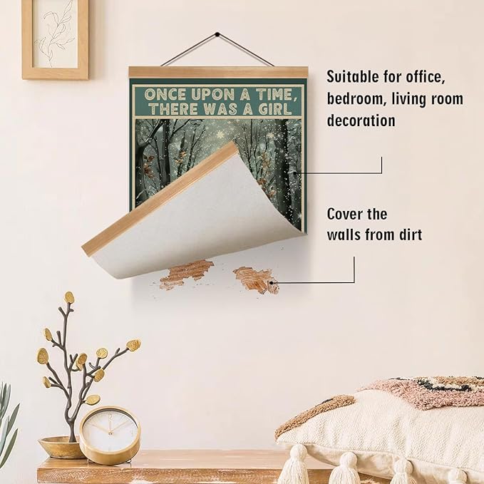 ZTGDA Cat Wall Art,Who Really Loved Cats Wall Decor, Linen Canvas Hanging Poster With Wood Frame,Rustic Woodland Print for Bedroom, Office, or Gift for Cat Moms (Cats)