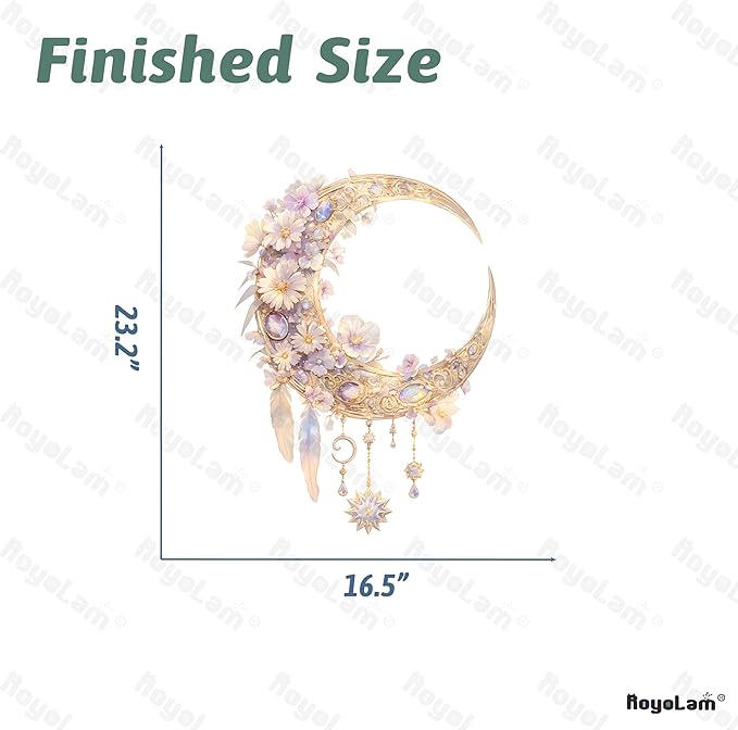 Dream Catcher Wall Decals Removable Moon Floral Vinyl Stickers for Nursery Living Room and Kids Playroom Fantasy Theme Decor Peel and Stick Wall Art