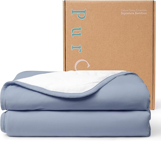 PurComfy Supersoft Toddler Comforter, Premium Bamboo Viscose Crib Blanket, Breathable 1.0 Tog Crib Quilt for All Seasons 39"×55"