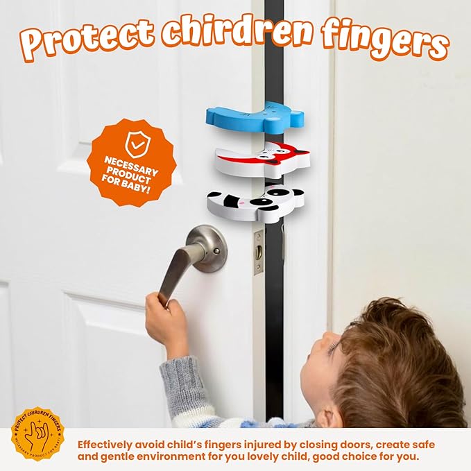 HNYYZL Enlarged Door Stopper,6Pcs Finger Pinch Guard,Door Slam Stopper,Door Holder to Keep Door Open