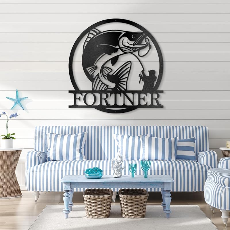 Custom Metal Signs Metal Name Sign Metal Wall Art Split Letter Monogram Wall Decor Metal Wall Art Last Name Sign Family Name Sign Personalized Wedding Gift Fire Pit Sign Outdoor Decor Cabin Sign