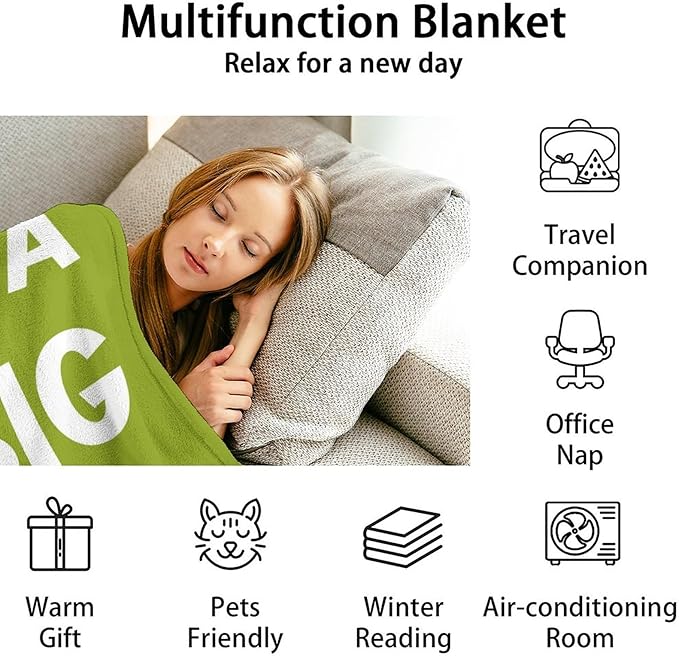 Pickle Throw Blanket for Girls Boys - 40x50 Inches Crib Size - Soft Fluffy Cozy Blankets Gift - Green Funny Blanket Throws for Travel, Office