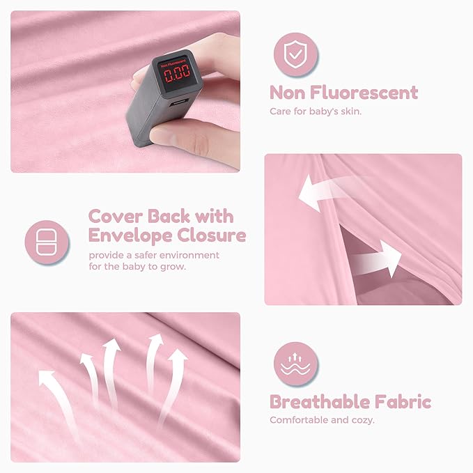 Baby Lounger & Snuggle Nest for Newborn 0-24 Months, Baby Nest Supervised Breathable Cotton for Newborn, Newborn Essentials Gifts, Breathable Portable Infant Lounnger for Travel and Home(Pink