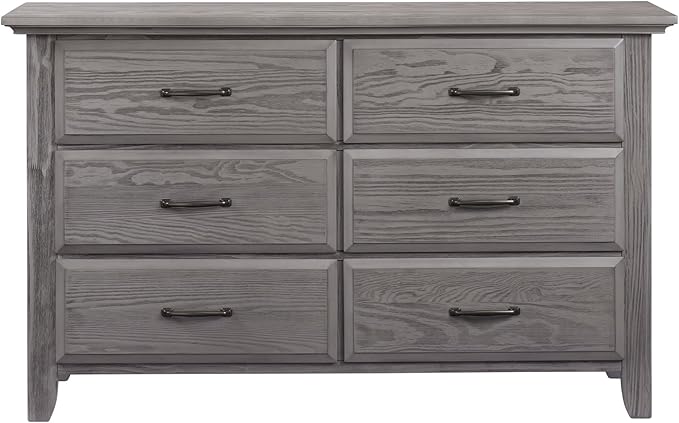 Soho Baby Chandler Premium 6-Drawer Dresser, Graphite Gray, GreenGuard Gold Certified