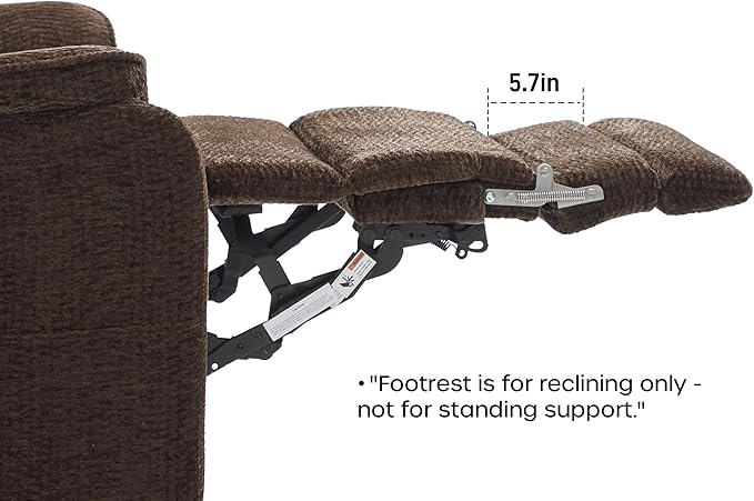 DYNOX 350 LBS Tall Man Power Dual Motor Lift Recliners Chairs for Elderly Lay Flat Lift Chair with Infinite Positions, Heat & Massage, Supports(9198L,Chenille,Brown)