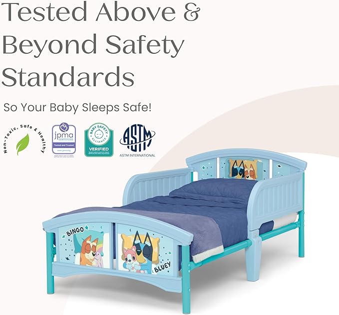 Delta Children Plastic Toddler Bed, Bluey