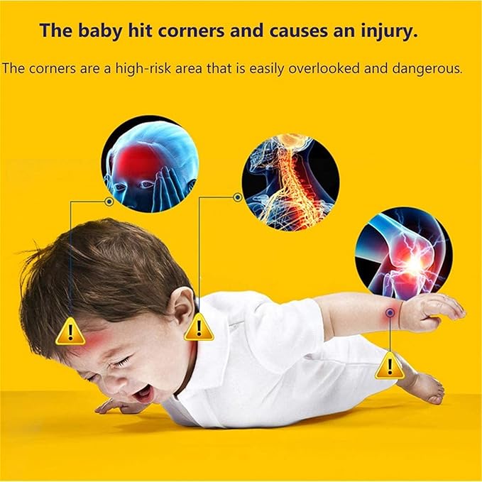 DYKESON Soft Corner Protector - Baby Safety Cushion & Corner Bumpers, Table Edge Protector, Baby Proofing Edge, Corner Guards, 12 Pack, Black