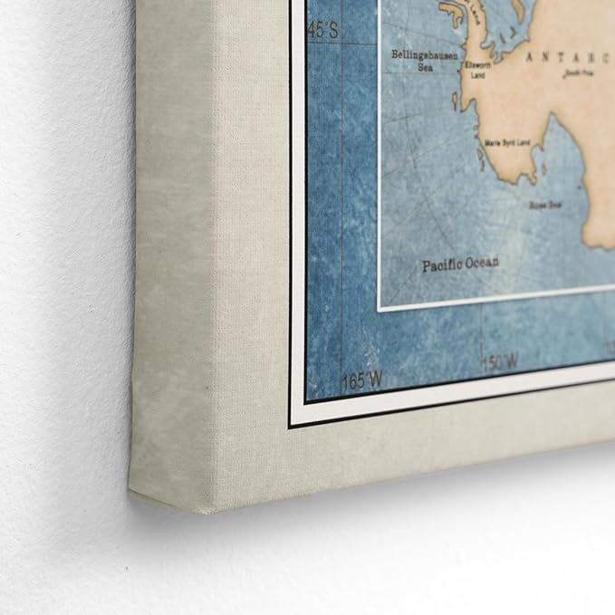 Canvas World Map with Cork Pin Board - English Lettering - Decorative Wall Decoration for All Rooms - Canvas Pictures with World Map Motif (70x50 cm, Pattern 15)