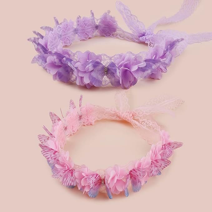 New Model Children Girl Lace Headbands Lace Flower Hairbands 2pcs Hair Accessories Gift for Children (lace-3)