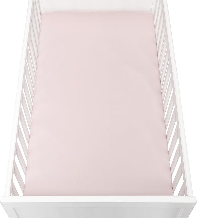 Newton Baby Fitted Crib Sheet (2-Pack) - Ultra Breathable and Soft, Organic Cotton, Fits All Standard Cribs, Pink