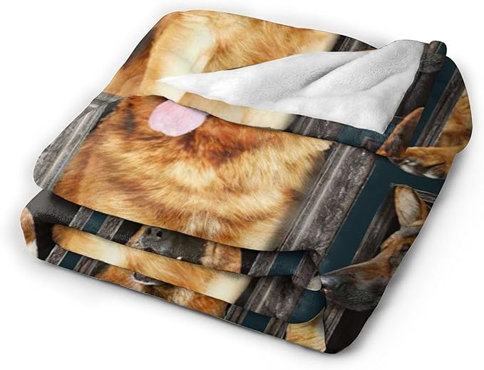 German Shepherd Dog Blanket - Cute Gifts & Decor, Soft Warm Fleece Throw for Girls, Women, Kids & Adults, 60"x50"