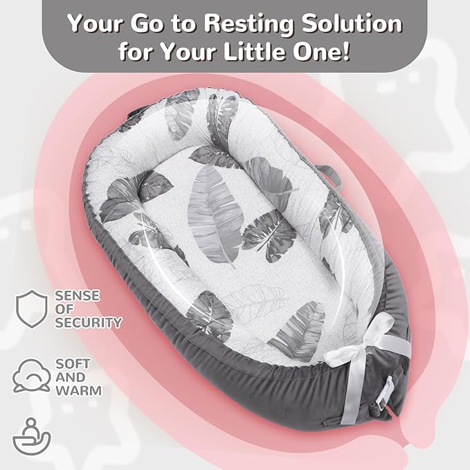 Baby Lounger, Infant Lounger for Newborn,Portable Baby Nest Cover Breathable & Soft, Newborn Essentials