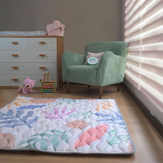 Discover The Pupilo 3-in-1 Baby Play Mat, Nap Mat & Toddler/Baby Seat– Surprising Thick Non-Slip Foam Mat. Quick and Easy Clean | Fits in Baby Playpen