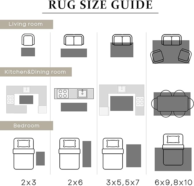 Blue Area Rug for Living Room 8x10 Washable Vintage Farmhouse Big Large Boho Distressed Carpet Rugs for Bedroom,Light Blue and Cream Polyester Rayon Cotton Blend