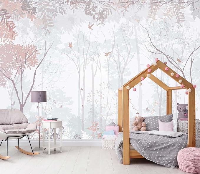 Forest Wallpaper Mural for Bedroom Living Room Kid's Room(Not Self-Adhesive)