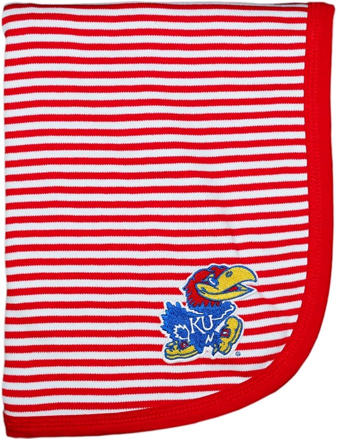 Creative Knitwear Kansas Jayhawk Striped Baby and Toddler Blanket