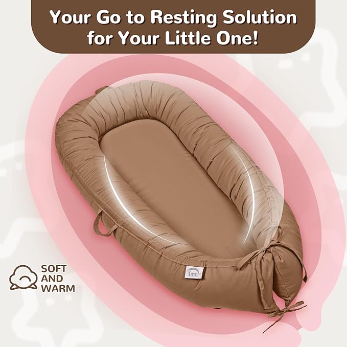 Baby Lounger, Infant Lounger for Newborn,Portable Baby Nest Cover Breathable & Soft, Newborn Essentials