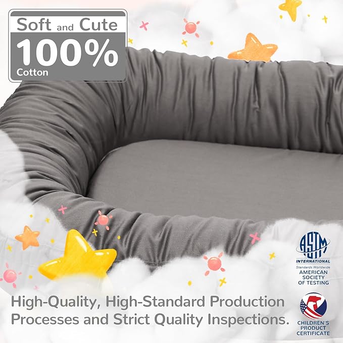 Baby Lounger, Infant Lounger for Newborn,Portable Baby Nest Cover Breathable & Soft, Newborn Essentials