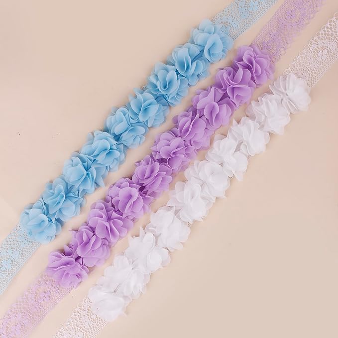 New Model Children Girl Lace Headbands Lace Flower Hairbands 2pcs Hair Accessories Gift for Children (lace-11)