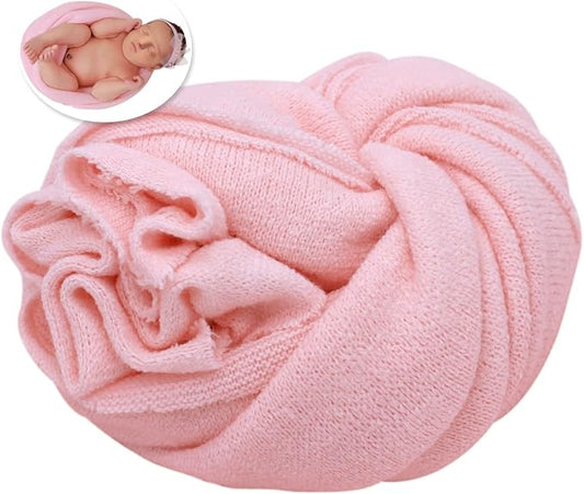 Newborn Posing Wrap Newborn Photography Props Soft Stretch Knit Blanket Handmade Wrap for Baby Boys Girls Photoshoot