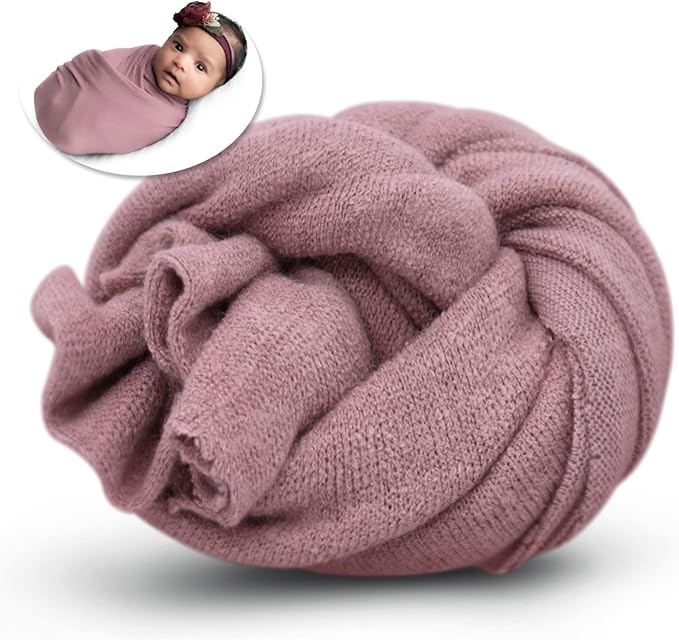 Newborn Posing Wrap Newborn Photography Props Soft Stretch Knit Blanket Handmade Wrap for Baby Boys Girls Photoshoot