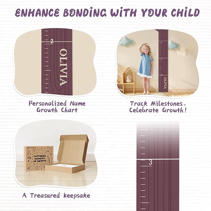 Personalized Name Growth Chart, Cute Koala Wood Height Chart, Height Measurement for Wall Boy Girls, Height Wall Chart Growth Measuring Ruler Room Wall Decor