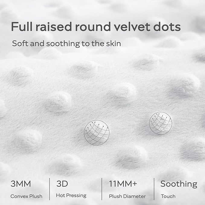 JELLYMONI Muslin Baby Blanket for Newborns, Double-Layer Soothing Raised Dots, Ultra-Soft Lightweight Receiving Blanket 1-Pack, Breathable Nursery Swaddle, 30x40 Inch