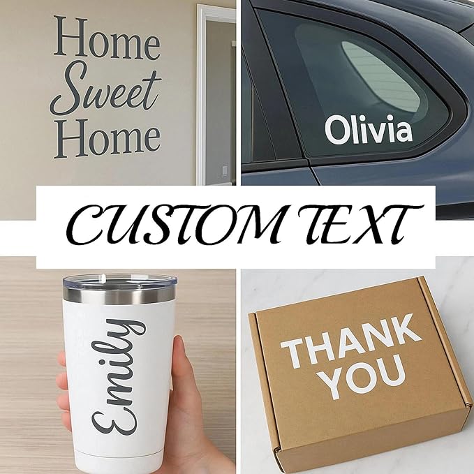 Custom Wall Sticker Personalized Wall Vinyl Decal with Your Text, Name or Quote Home Decor for Bedroom, Living Room, Office