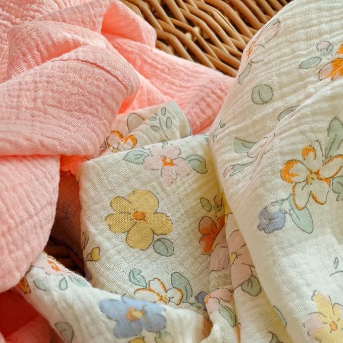 Baby Swaddle Newborn Recieving Blanket 100% Cotton Muslin 2Pack Nursery Wrap Lace Design 40"x40"