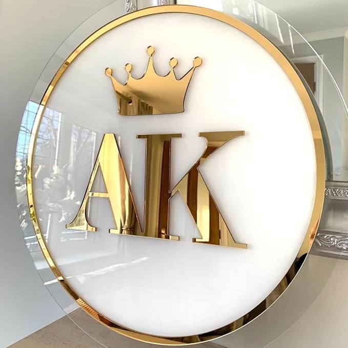 Custom Acrylic Business Sign Acrylic Wall Sign Logo Personalized Wall Decor for Beauty Salon Hanging Office Coffee Shop Signage