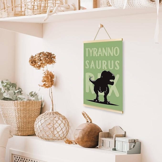 CGBHW Dinosaur Species Poster Hanger Frame 12x16, Sage Green Dino Tyrannosaurus Rex Posters Wall Art Hanging Decor for Boys Room Toddler Bedroom Playroom Nursery Classroom, Educational Wall Art