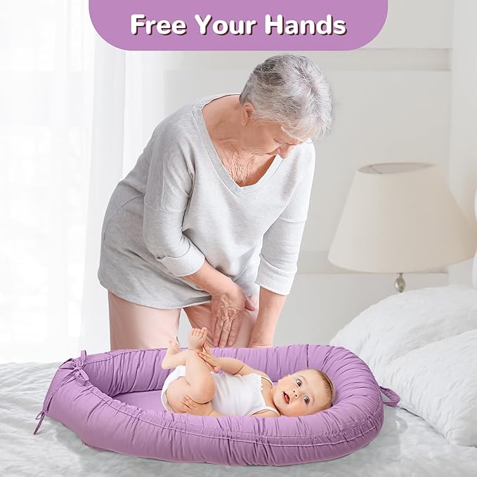 Baby Lounger, Infant Lounger for Newborn,Portable Baby Nest Cover Breathable & Soft, Newborn Essentials