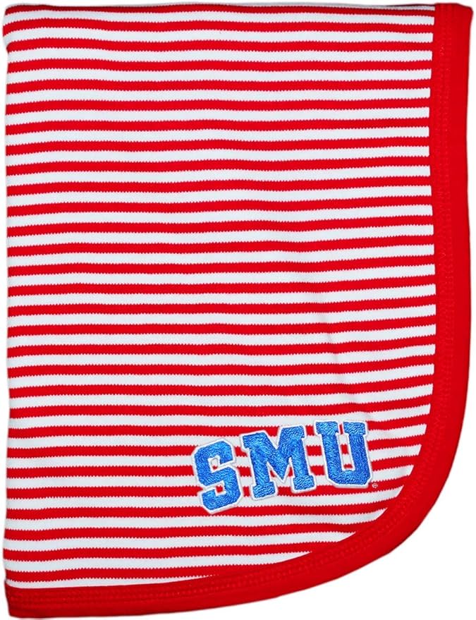 Creative Knitwear Southern Methodist University SMU Striped Baby and Toddler Blanket