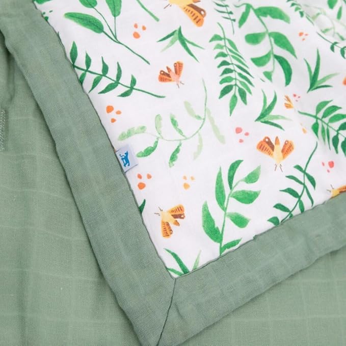 Little Unicorn Lofty Comforter Blanket | Super Soft & Breathable Muslin Fabric| Great for Play & Bedtime Blanket (Mighty Jungle)