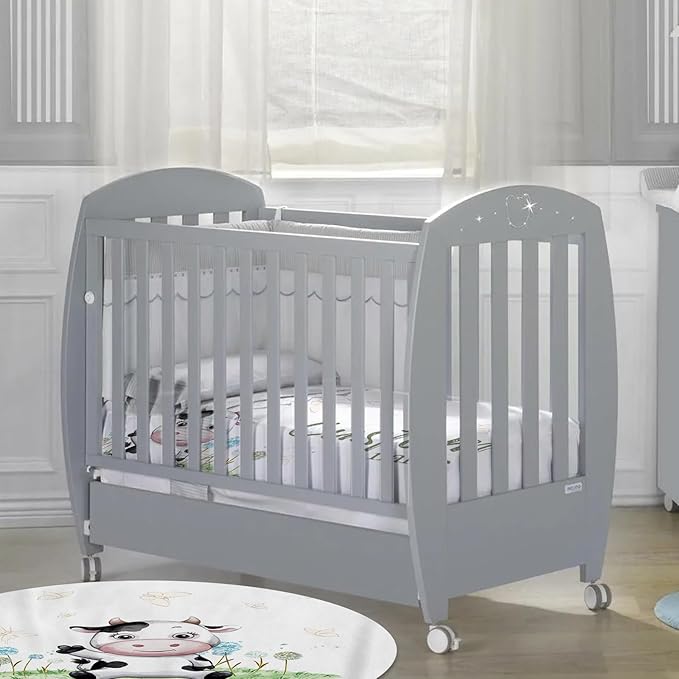 Custom Baby Crib Bedding Set - Cows Design Personalized Name Baby Nursery Bedding 3 Pcs Set - Chic Soft Blanket, Fitted Sheet, Room Rug for Newborns Boys Girls Gifts