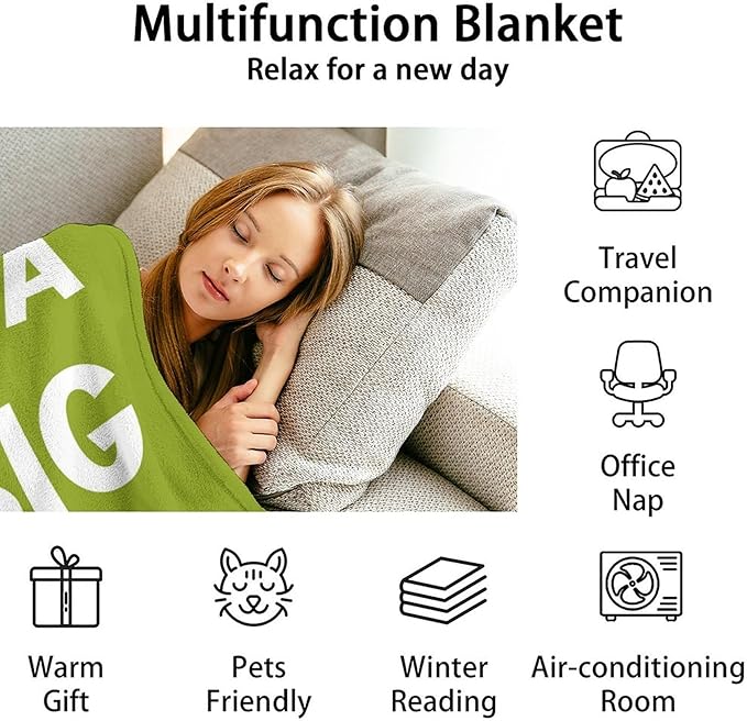 Pickle Throw Blanket for Teen - 50x60 Inches Throw Size - Soft Fluffy Cozy Blankets Gift - Green Funny Blanket Throws for Living Room Decorative