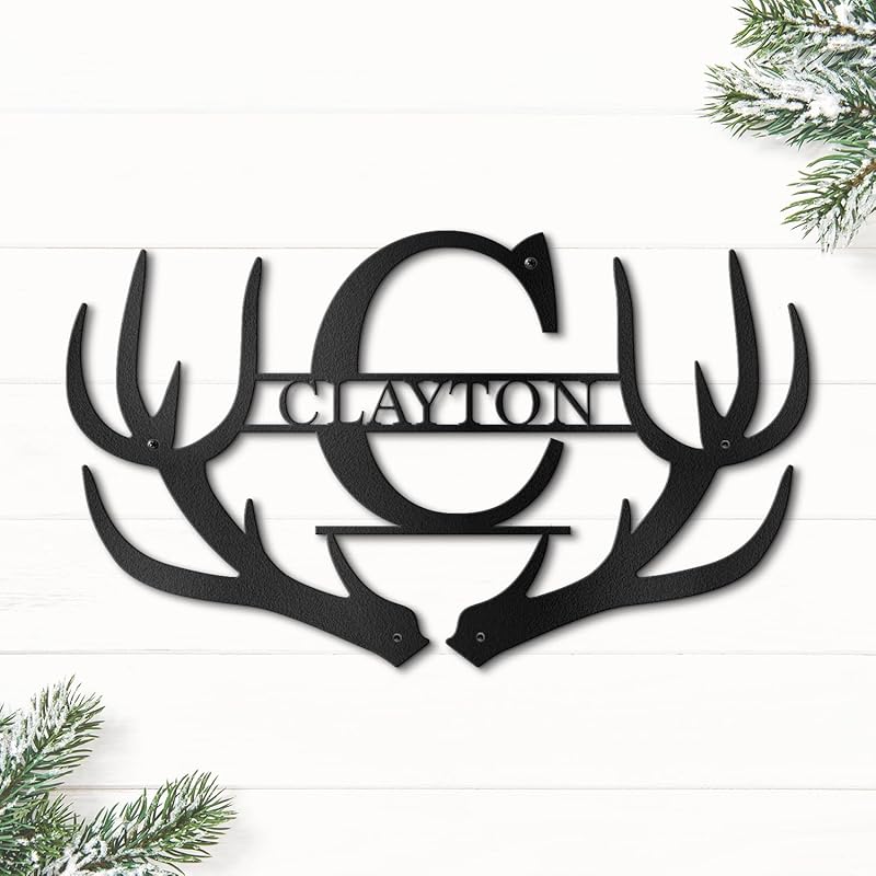 Custom Metal Signs Metal Name Sign Metal Wall Art Split Letter Monogram Wall Decor Metal Wall Art Last Name Sign Family Name Sign Personalized Wedding Gift Fire Pit Sign Outdoor Decor Cabin Sign