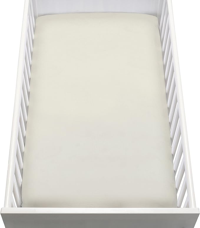 Newton Baby Fitted Crib Sheet (2-Pack) - Ultra Breathable and Soft, Organic Cotton, Fits All Standard Cribs, Oatmeal