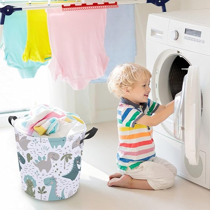 Cute Dinosaur Laundry Basket Palm Boys Hamper Clothes Hamper Toy Storage Bin Dinosaur Room Decor for Boys