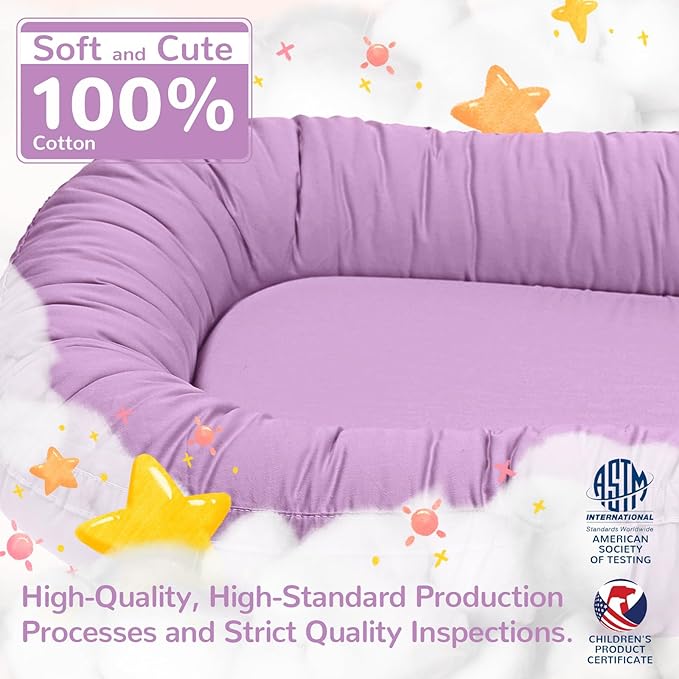 Baby Lounger, Infant Lounger for Newborn,Portable Baby Nest Cover Breathable & Soft, Newborn Essentials